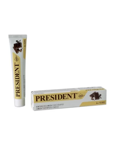 Pasta de dinti PresiDent Junior, pentru copii (6+), aroma de ciocolata 50ml