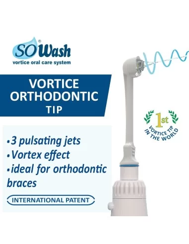 Set 2 capete So Wash Spacer Vortice Ortodontic efect aspirare pentru dusul bucal electric cu rezervor