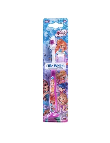 Periuta dinti Mr.White WINX copii +3 ani Soft ventuza, Disney