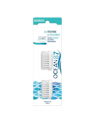 Set 2 rezerve perii Soft 100% fibra vegetala Periuta dinti Ocean87