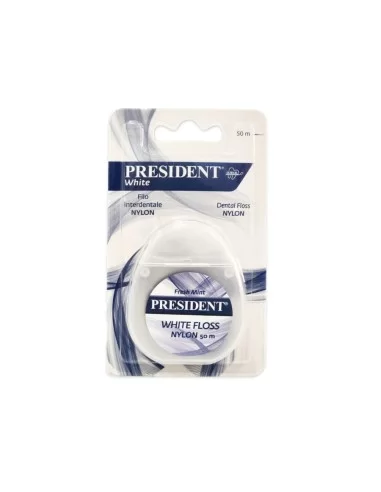 Ata dentara President White pentru albire, din matase naturala 50 metri